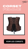 CORSET STEAMPUNK UNDERBUST POUR FEMME (MARRON)
