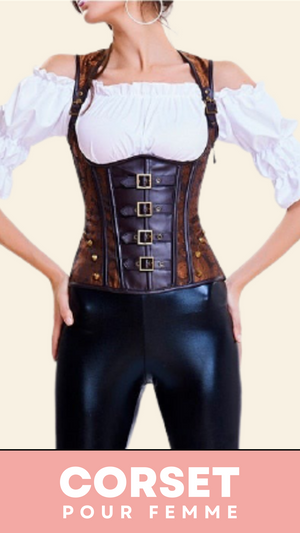 CORSET STEAMPUNK À BRETELLES LENNON