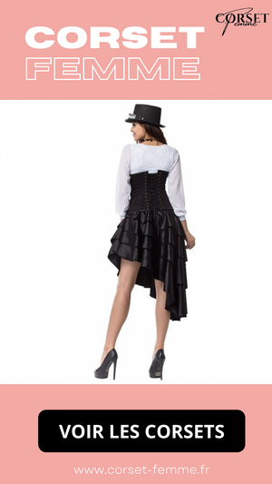 CORSET STEAMPUNK UNDERBUST GRANDE TAILLE GENEVIEVE