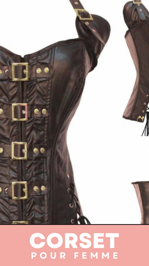 CORSET STEAMPUNK STYLE PIRATE GRANDE TAILLE LINDA