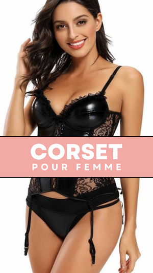 CORSET EN LATEX AVEC PORTE-JARRETELLES STYLE GUÊPIÈRE ELEANOR