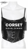 CORSET SEXY EN LATEX NOIR SKYE