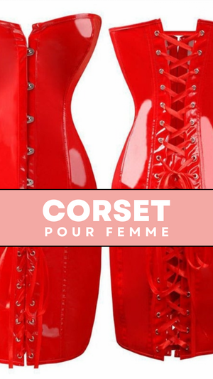 ROBE CORSET EN LATEX ROUGE ESME