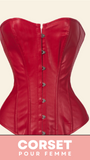 CORSET ROUGE BUSTIER EN LATEX POUR FEMME BRIA