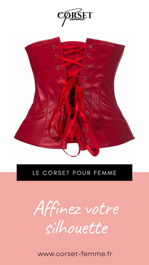 CORSET ROUGE BUSTIER EN LATEX POUR FEMME BRIA