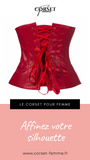 CORSET ROUGE BUSTIER EN LATEX POUR FEMME BRIA