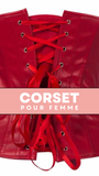 CORSET ROUGE BUSTIER EN LATEX POUR FEMME BRIA