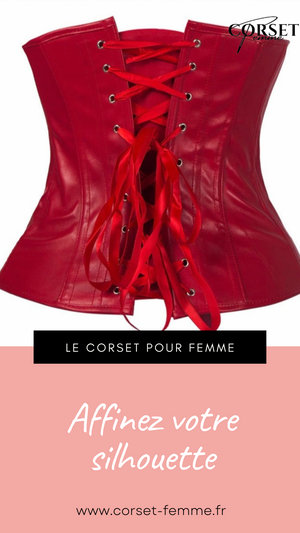 CORSET ROUGE BUSTIER EN LATEX POUR FEMME BRIA