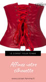 CORSET ROUGE BUSTIER EN LATEX POUR FEMME BRIA