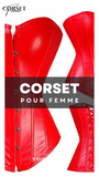 CORSET ROUGE BUSTIER EN LATEX POUR FEMME BRIA