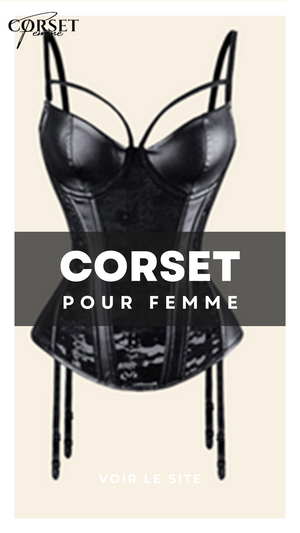 CORSET SEXY À BRETELLES AVEC PORTE-JARRETELLES EN CUIR HAYDEN