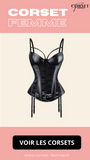 CORSET SEXY À BRETELLES AVEC PORTE-JARRETELLES EN CUIR HAYDEN