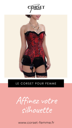 CORSET BUSTIER BURLESQUE AVEC PORTE-JARRETELLES BELLA