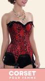 CORSET BUSTIER BURLESQUE AVEC PORTE-JARRETELLES BELLA