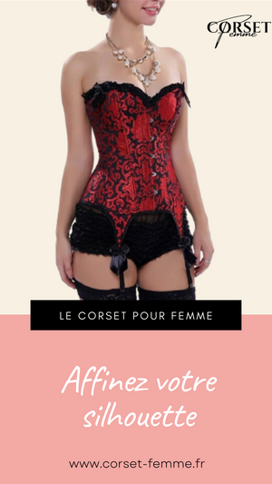 CORSET BUSTIER BURLESQUE AVEC PORTE-JARRETELLES BELLA