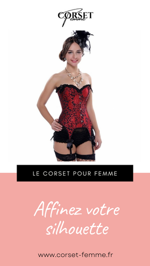 CORSET BUSTIER BURLESQUE AVEC PORTE-JARRETELLES BELLA