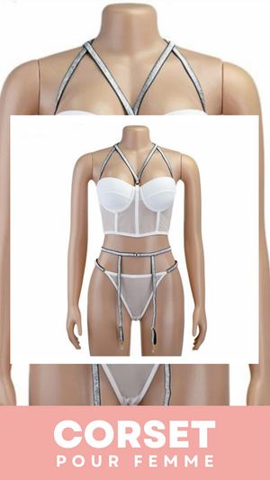 CORSET SEXY À CHAINES POUR FEMME