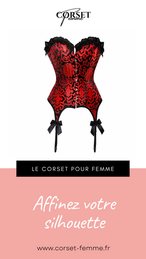 CORSET BUSTIER BURLESQUE AVEC PORTE-JARRETELLES BELLA