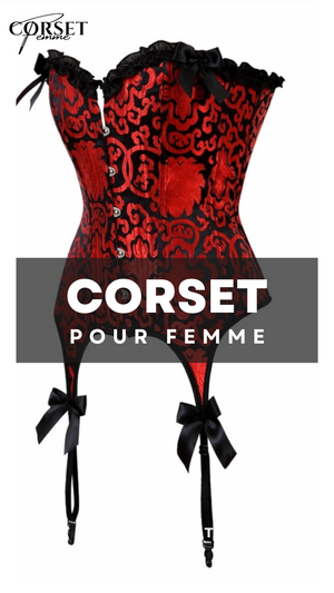 CORSET BUSTIER BURLESQUE AVEC PORTE-JARRETELLES BELLA