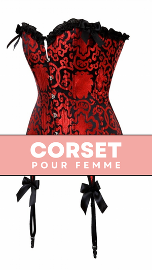 CORSET BUSTIER BURLESQUE AVEC PORTE-JARRETELLES BELLA