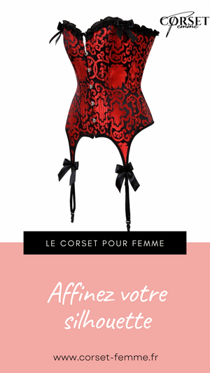 CORSET BUSTIER BURLESQUE AVEC PORTE-JARRETELLES BELLA