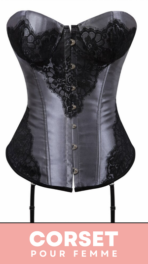 CORSET BUSTIER DENTELLE AVEC PORTE-JARRETELLES NINA
