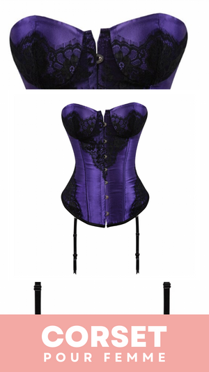 CORSET BUSTIER DENTELLE AVEC PORTE-JARRETELLES ZOEY