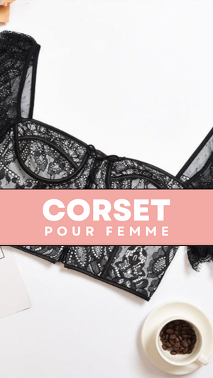 CORSET SEXY EN DENTELLE BRODÉE NATASHA