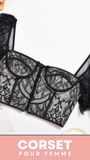 CORSET SEXY EN DENTELLE BRODÉE NATASHA