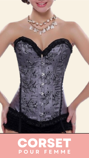 CORSET BUSTIER FLORAL AVEC PORTE-JARRETELLES ALISSON