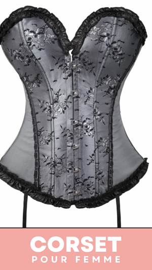 CORSET BUSTIER FLORAL AVEC PORTE-JARRETELLES ALISSON