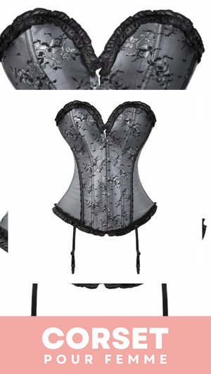 CORSET BUSTIER FLORAL AVEC PORTE-JARRETELLES ALISSON