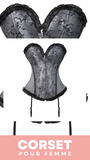 CORSET BUSTIER FLORAL AVEC PORTE-JARRETELLES ALISSON