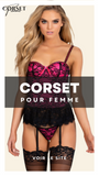 CORSET GUÊPIÈRE EN DENTELLE AVEC PORTE-JARRETELLES KIMORA
