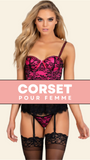 CORSET GUÊPIÈRE EN DENTELLE AVEC PORTE-JARRETELLES KIMORA