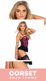 CORSET GUÊPIÈRE EN DENTELLE AVEC PORTE-JARRETELLES KIMORA