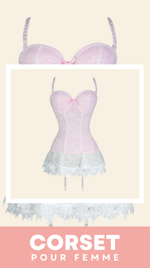 CORSET GUÊPIÈRE EN DENTELLE AVEC PORTE-JARRETELLES VALENTINA