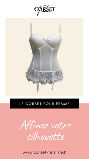 CORSET GUÊPIÈRE EN DENTELLE AVEC PORTE-JARRETELLES KAYLEE