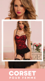 CORSET GUÊPIÈRE EN DENTELLE AVEC PORTE-JARRETELLES KENNEDI