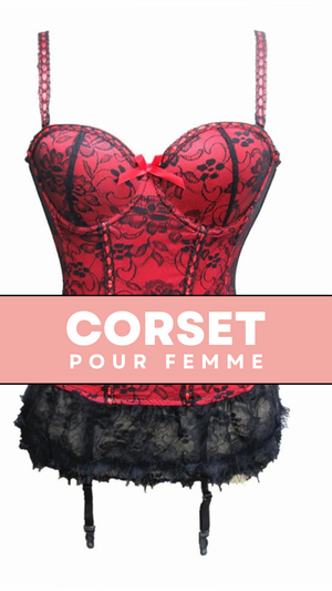 CORSET GUÊPIÈRE EN DENTELLE AVEC PORTE-JARRETELLES KENNEDI
