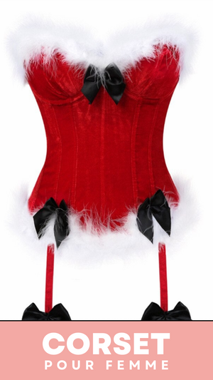 CORSET BUSTIER NOËL AVEC PORTE-JARRETELLES JAYCEE