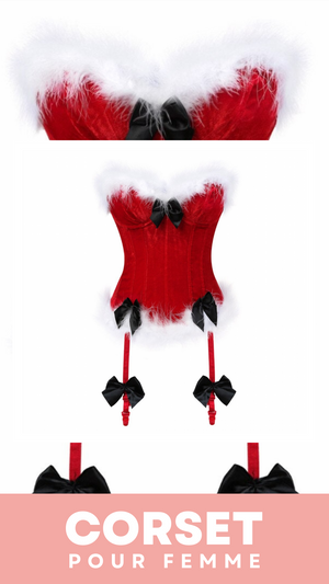 CORSET BUSTIER NOËL AVEC PORTE-JARRETELLES JAYCEE