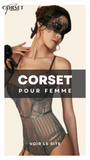 CORSET SEXY SOUS-VÊTEMENT EN DENTELLE AVEC PORTE-JARRETELLES (GRIS)