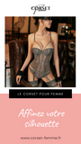 CORSET SEXY SOUS-VÊTEMENT EN DENTELLE AVEC PORTE-JARRETELLES (GRIS)