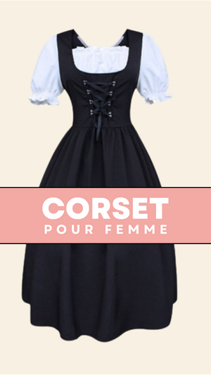 ROBE CORSET ANCIENNE NOIRE ET BLANCHE ELISE