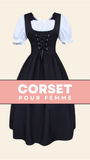 ROBE CORSET ANCIENNE NOIRE ET BLANCHE ELISE