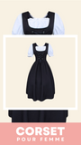 ROBE CORSET ANCIENNE NOIRE ET BLANCHE ELISE