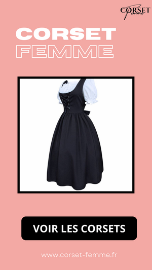 ROBE CORSET ANCIENNE NOIRE ET BLANCHE ELISE