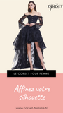 ROBE CORSET VINTAGE STEAMPUNK EN DENTELLE NOIRE