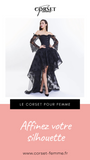 ROBE CORSET VINTAGE STEAMPUNK EN DENTELLE NOIRE